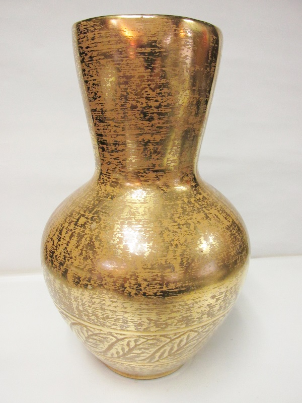 Stangle #5023 Hand Painted 22 kt Gold Vase